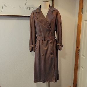 Woman's Trench  Coat, Brown Iridesent Color